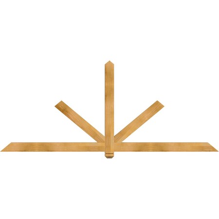 Ekena Millwork Kennewick Rough Sawn Timber Gable Bracket, Western Red Cedar, 96"W x 40"H x 2"D x 4"F, 10/12 Pitch GBW096X40X0204KEN00RWR